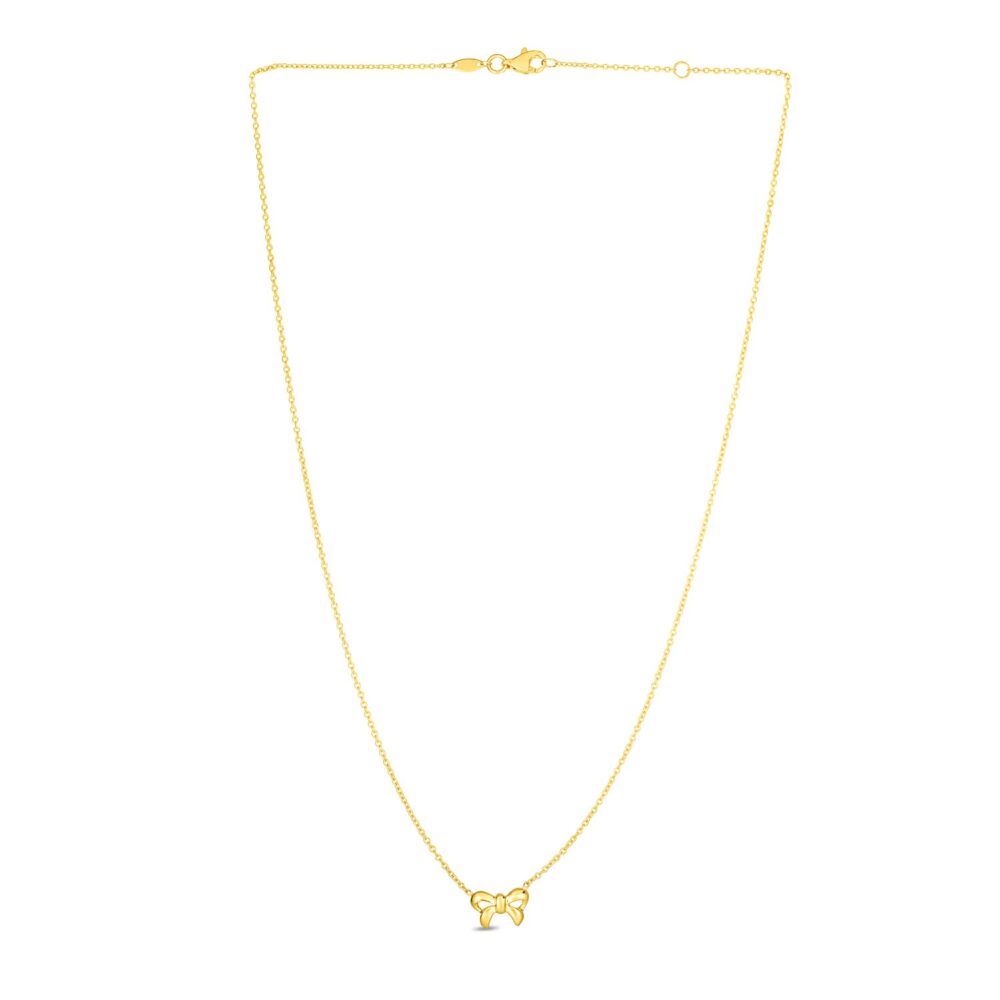 14k Yellow Gold Pendant with Bow