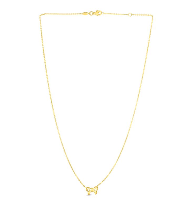 14k Yellow Gold Pendant with Bow