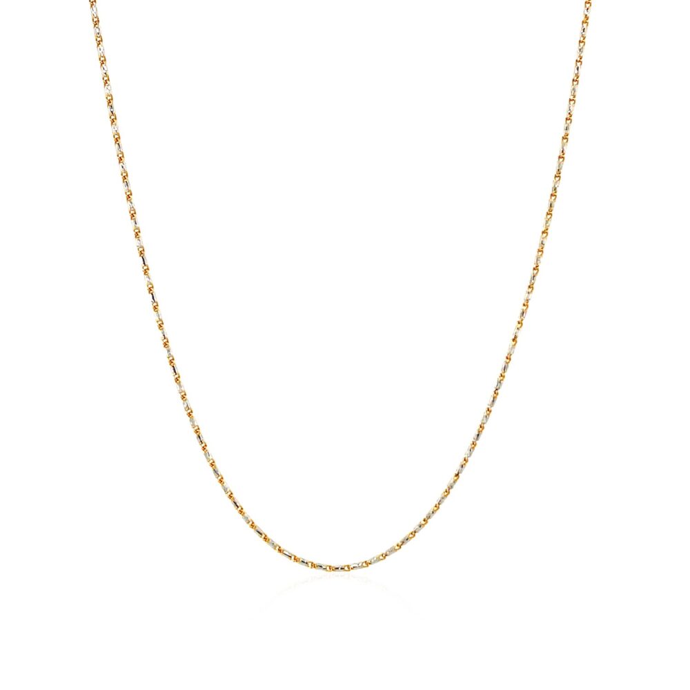 14k Two-Tone Gold Lumina Pendant Chain 0.8mm