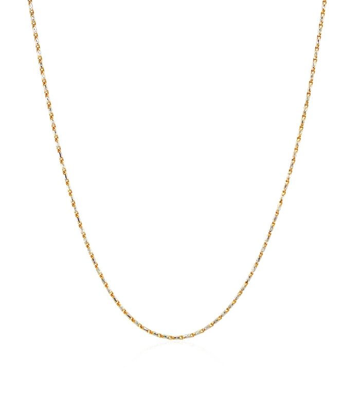 14k Two-Tone Gold Lumina Pendant Chain 0.8mm