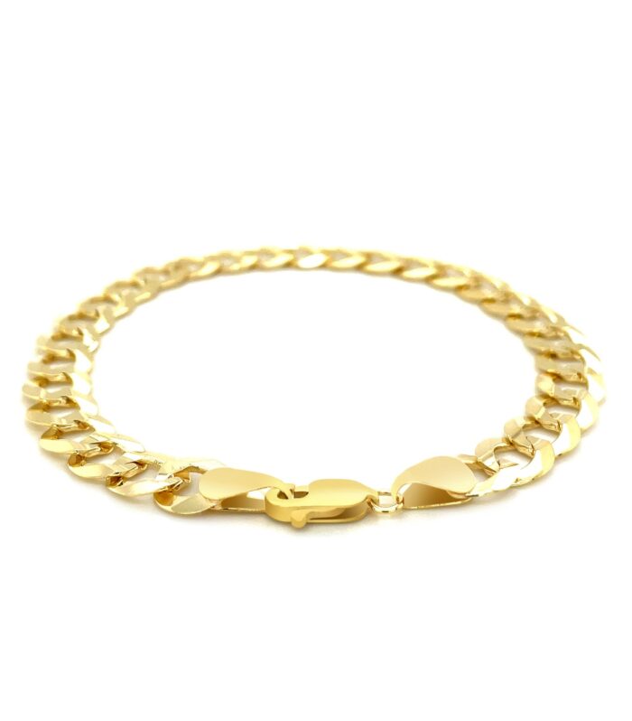 10k Yellow Gold Curb Bracelet (8.20 mm)