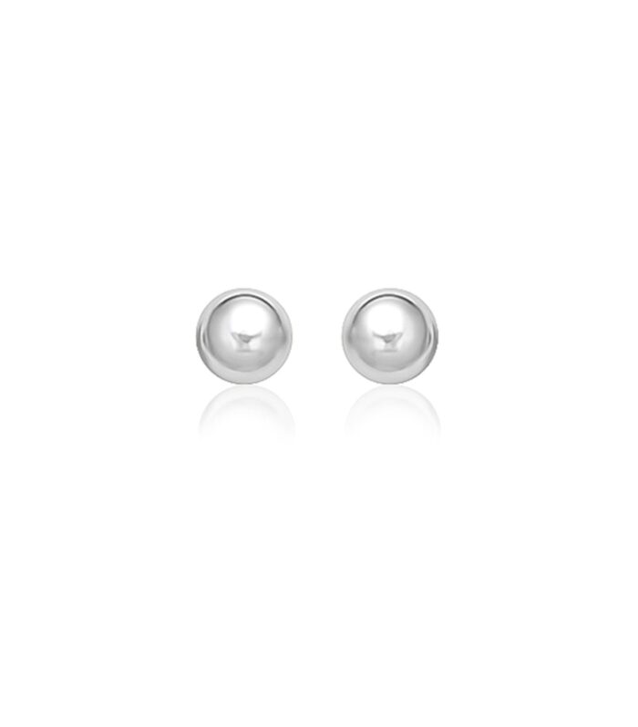 14k White Gold Classic Stud Earrings (10.0 mm)