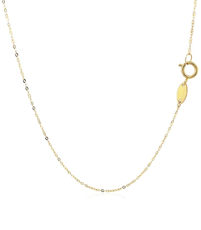 14k Yellow Gold with Peace Symbol Pendant