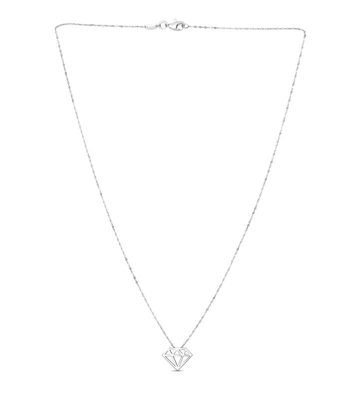 Diamond Symbol Pendant in 14k White Gold