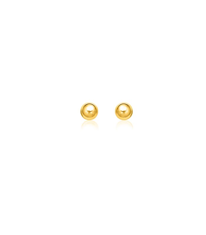 10k Yellow Gold Round Stud Earrings (5.0 mm)