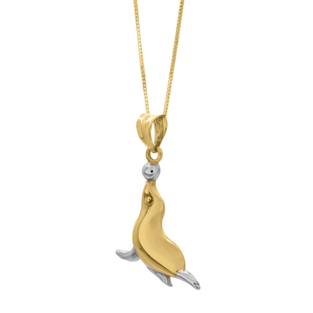 Seal Necklace in 10k Gold