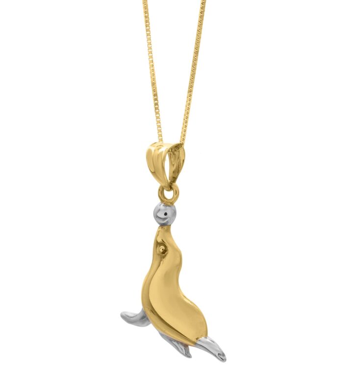 Seal Necklace in 10k Gold