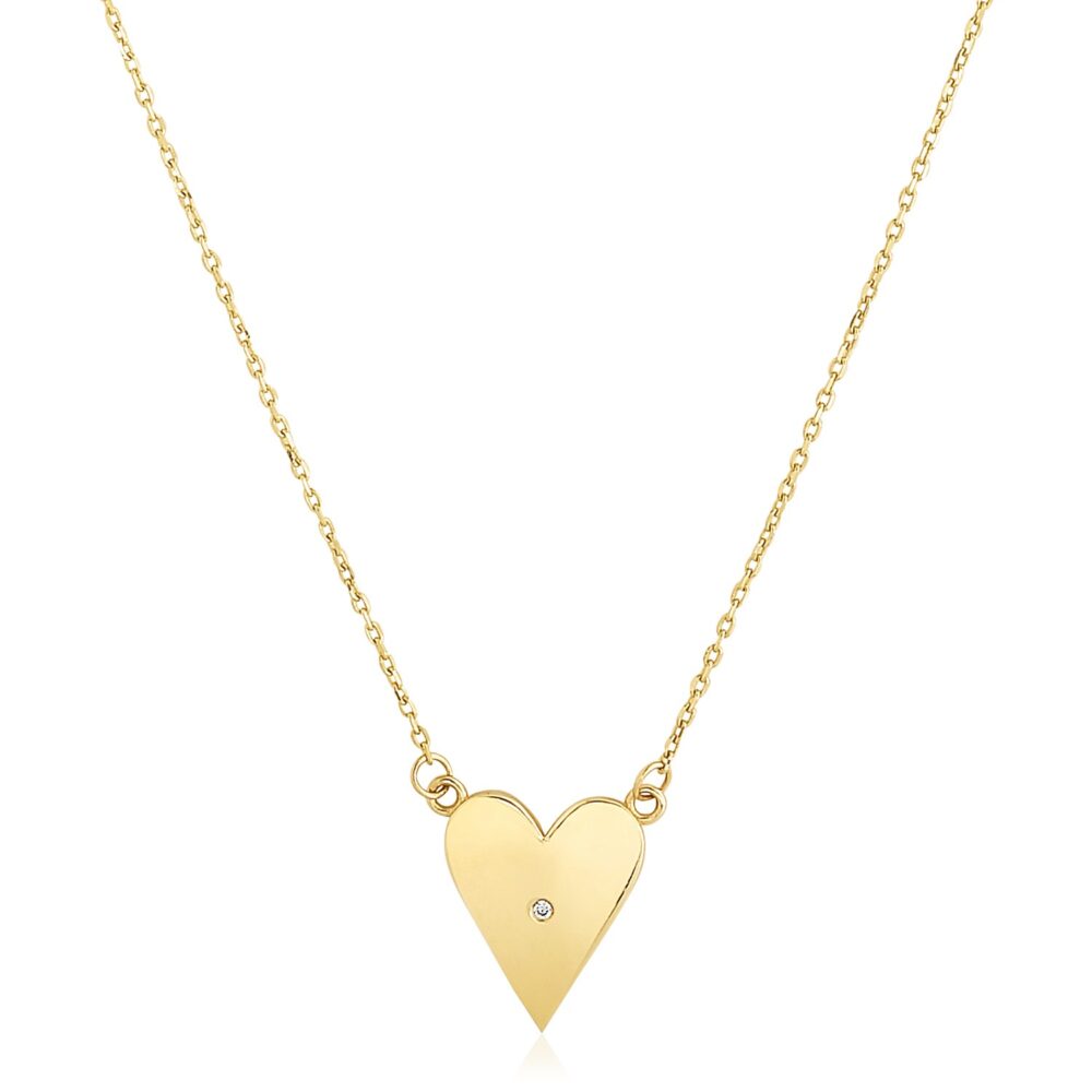 High Polished Elongated Heart