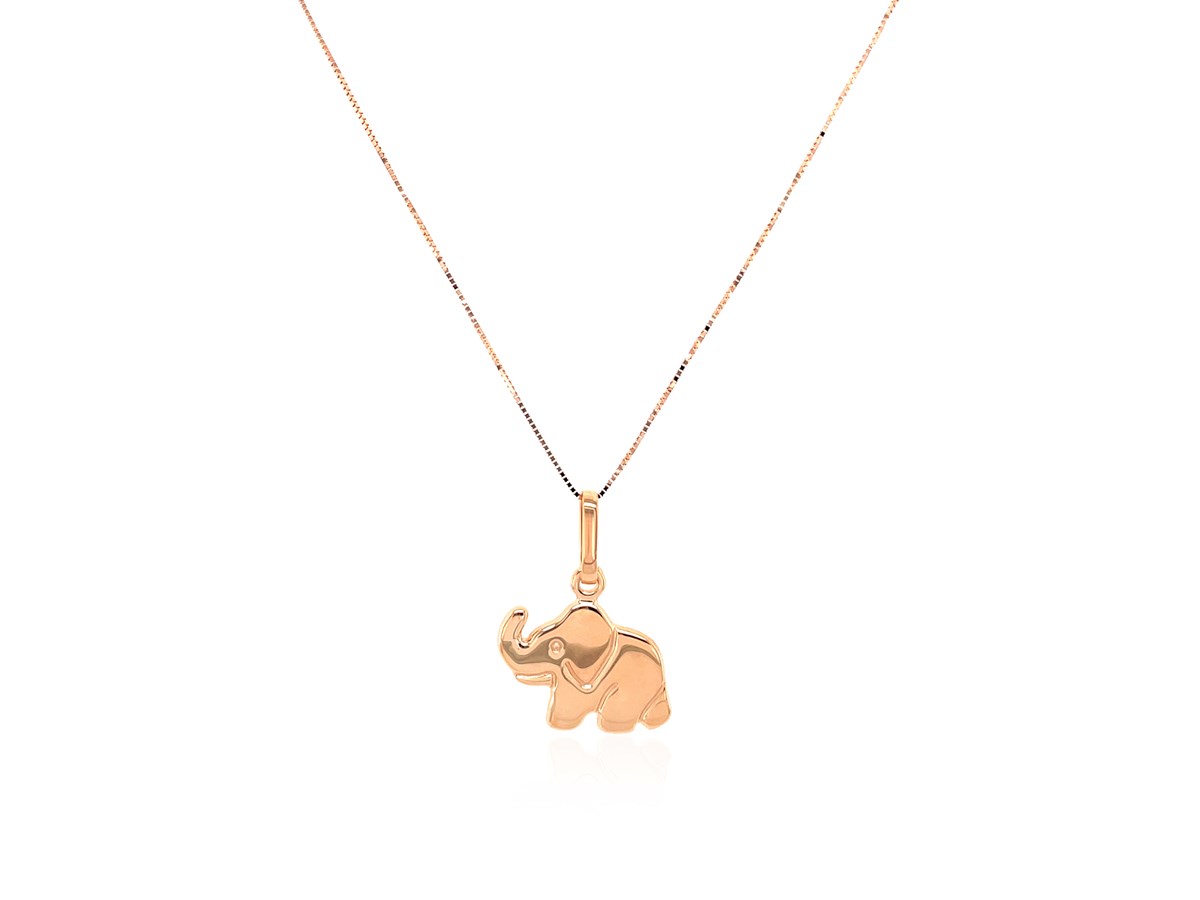 Elephant Pendant in 10k Rose Gold - Image 3
