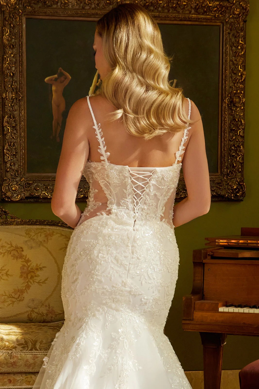 Embellished Appliqué Mermaid Bridal Dress - Image 4