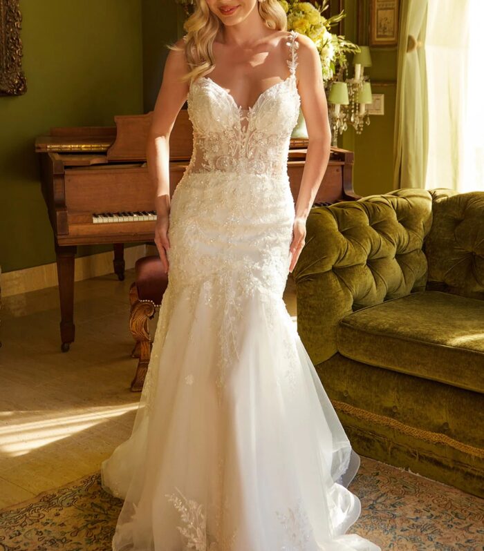 Embellished Appliqué Mermaid Bridal Dress