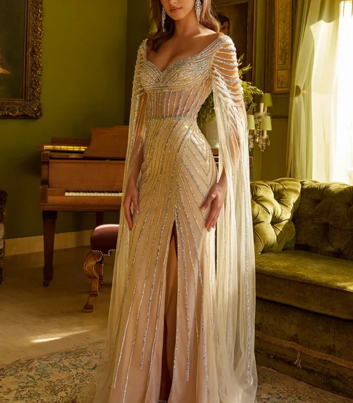 Celestial Petal Corset Ball Gown