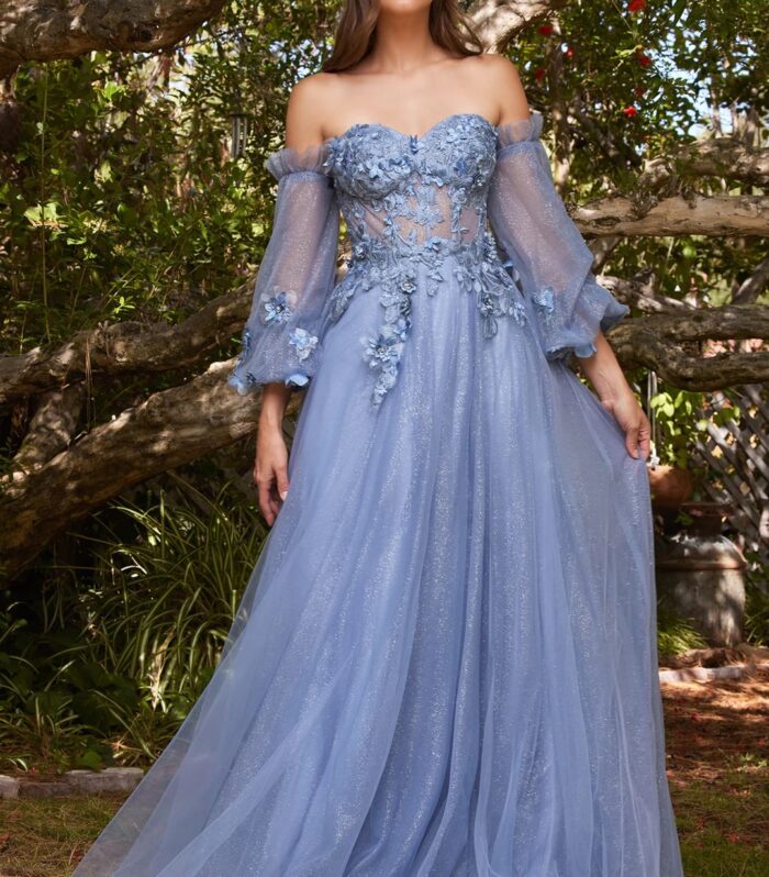 3D Floral Corset Gown