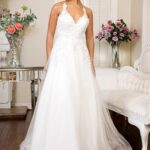 Elizabeth K GL1916 Embellished Lace-Up Bridal Gown