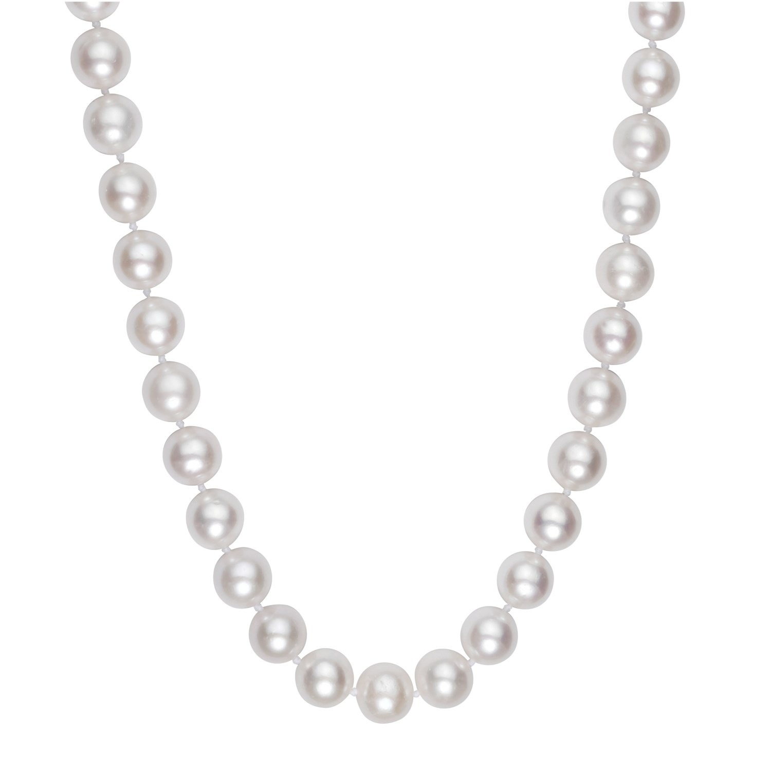 Pearl Necklace with Ball Clasp in 14k Gold - Image 5