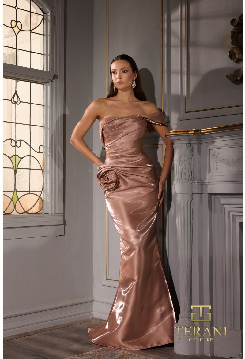 Embellished One-Shoulder Gown With Draped Side Panel - Image 10