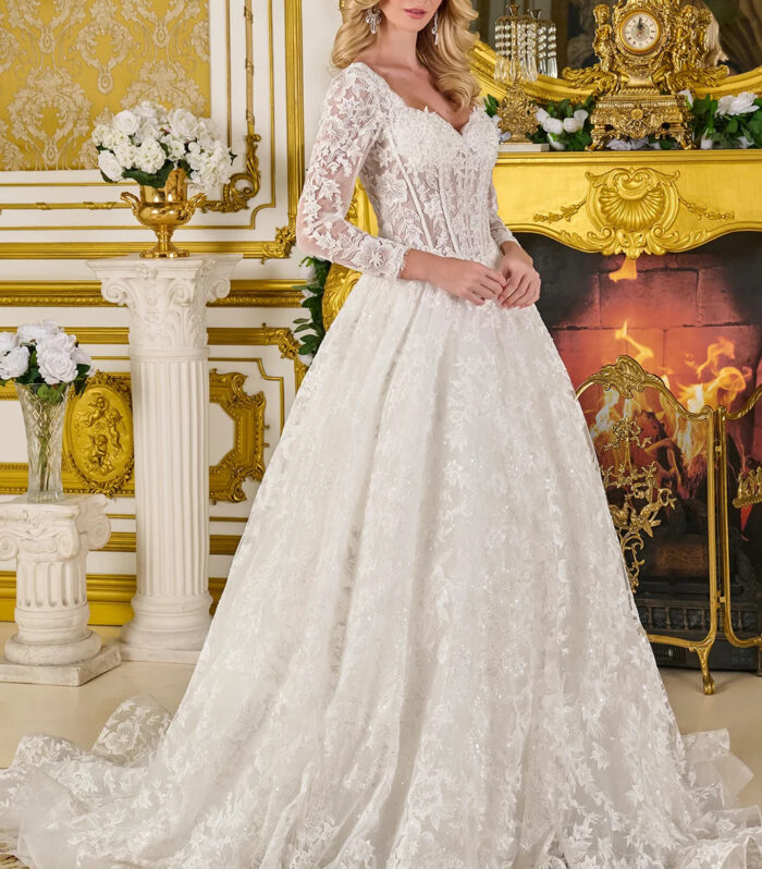 Radiant Muse Beaded A-Line Gown