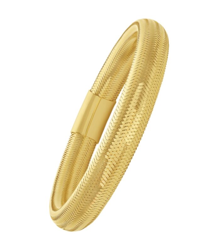 14K Yellow Gold Large Stretch Mesh Bracelet (8.80 mm)