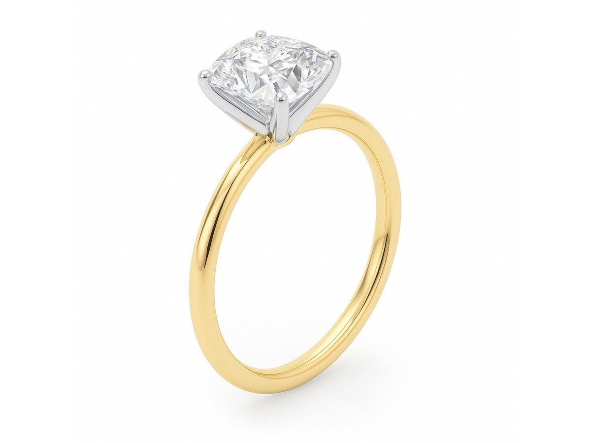 1 Carat Cushion Lab Grown IGI G/VS1 Diamond Solitaire Ring - Image 4