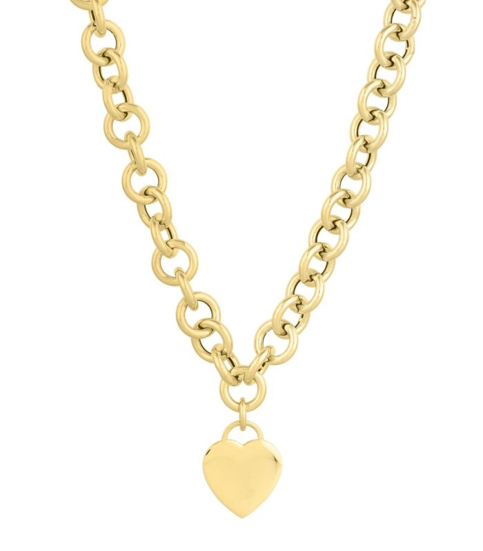 14k Yellow Gold Rolo Link Necklace (11.40 mm)