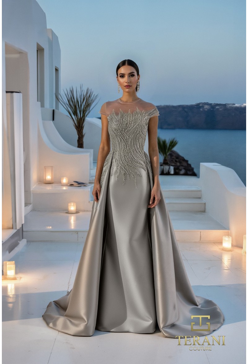 Terani Couture 261E6254 Sculpted Evening Gown