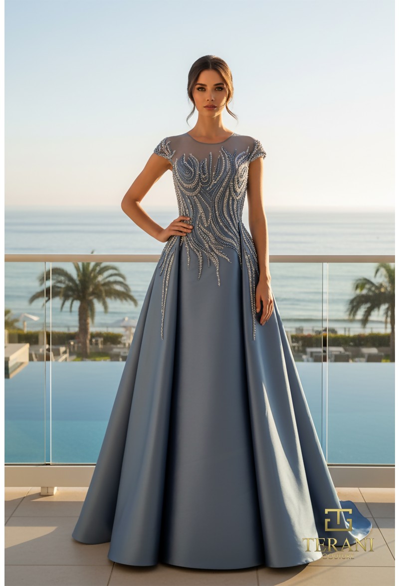 Terani Couture 261E6254 Sculpted Evening Gown - Image 2
