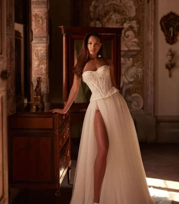 Emmalise Bridal Corset Top with Skirt or Pants