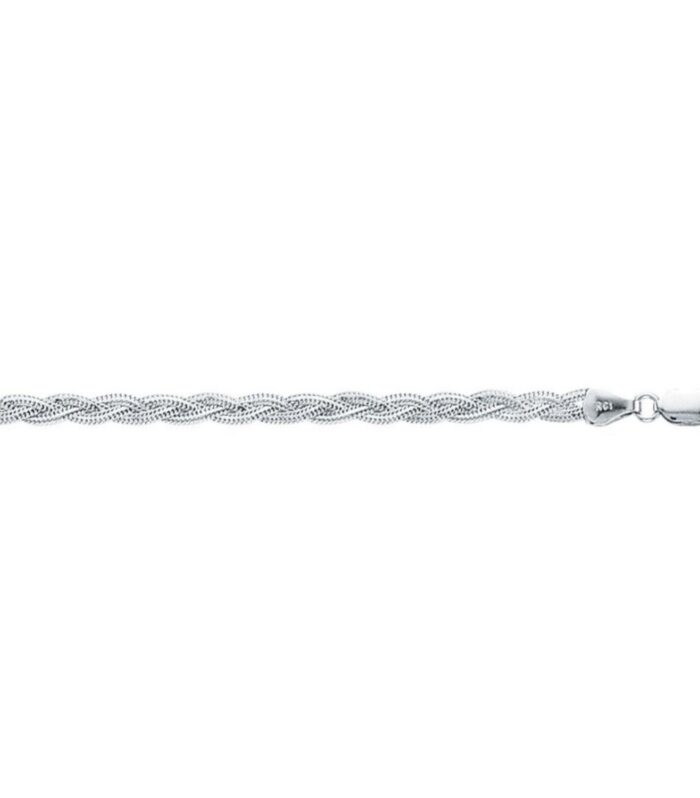 14k White Gold Braided Bracelet  (3.50 mm)