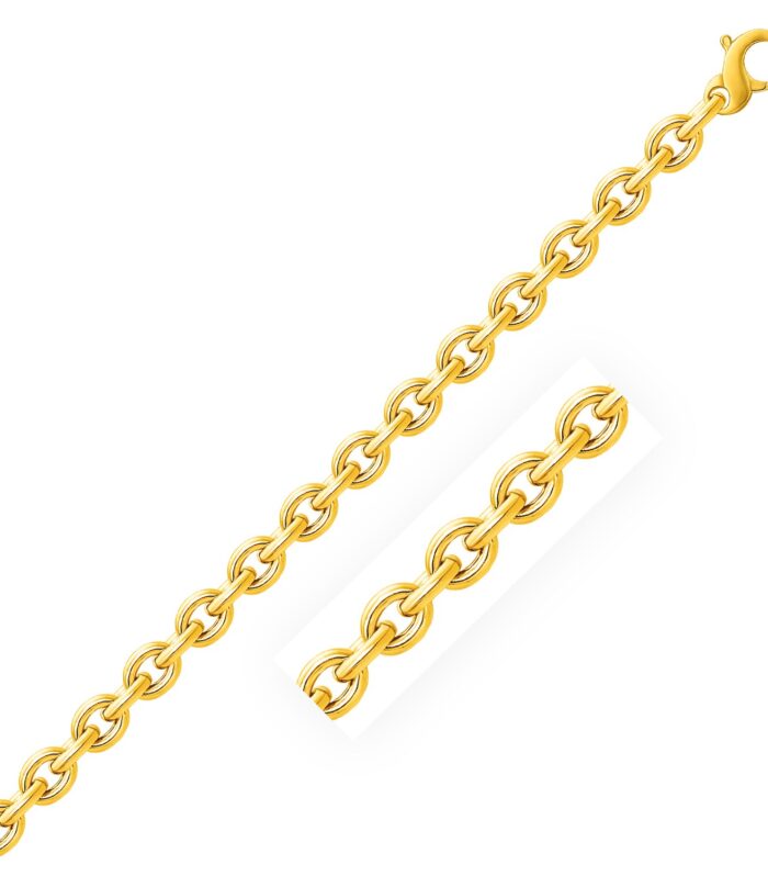 14k Yellow Gold Polished Cable Motif Bracelet (9.65 mm)