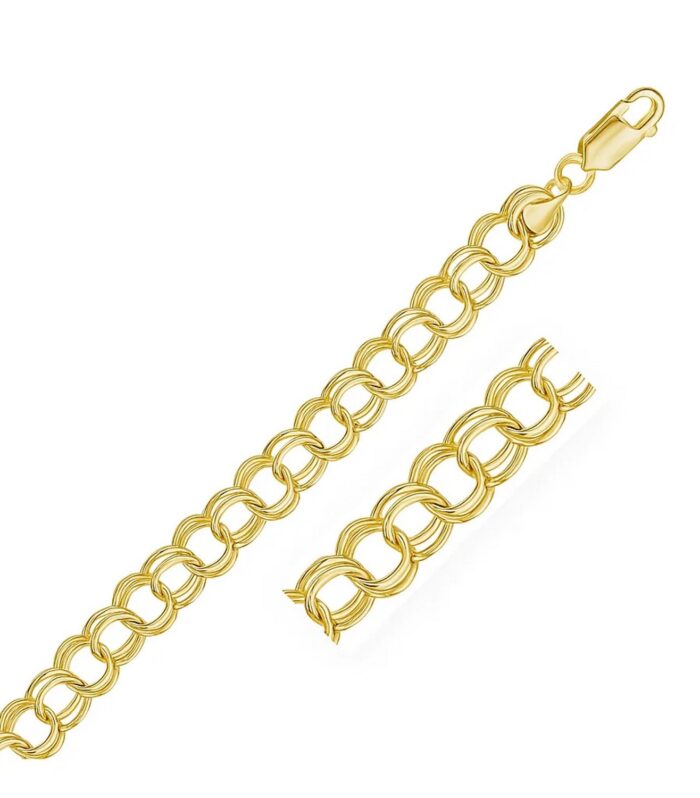 14k Yellow Gold Lite Charm Bracelet (8.00 mm)