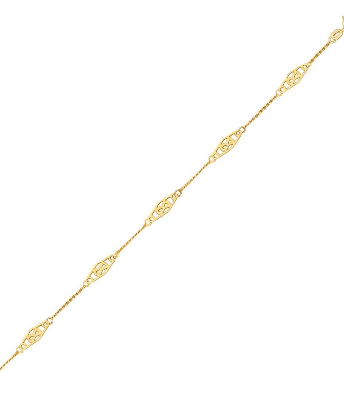 14k Yellow Gold Infinity Bracelet