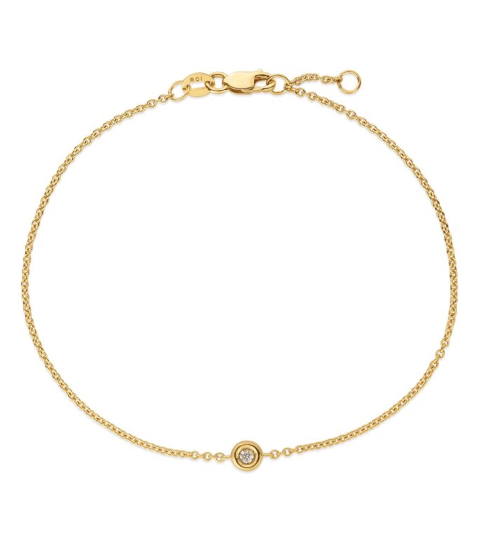 14K Yellow Gold Solo Diamond Bracelet