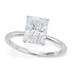 3 Carat Radiant Lab Grown IGI G/VS1 Diamond Solitaire Ring in 10K White Gold