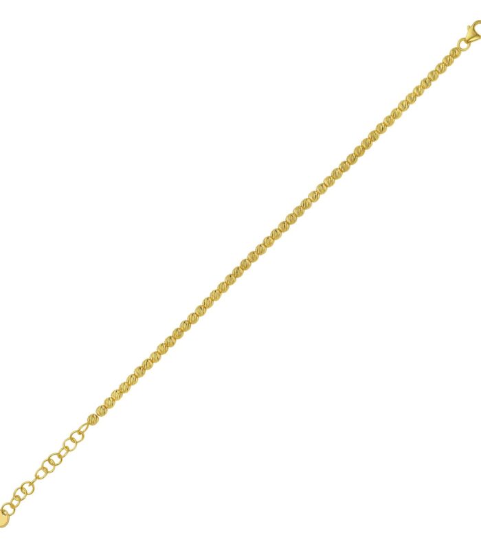 14K Yellow Gold Bead Bracelet (3.00 mm)