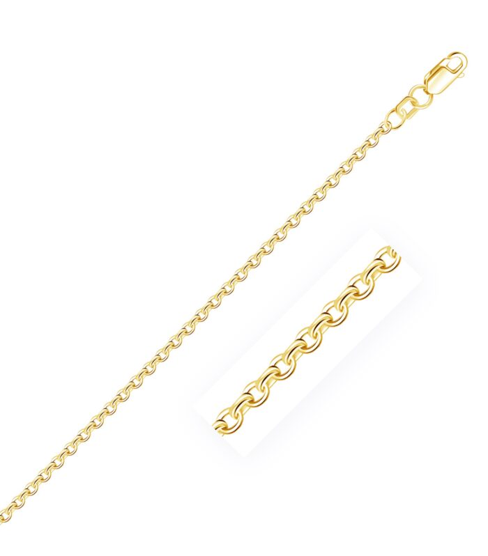 14k Yellow Gold Rolo Bracelet  (2.50 mm)