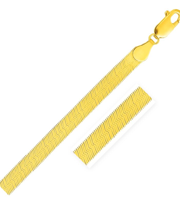 14k Yellow Gold Super Flex Herringbone Bracelet (4.60 mm)