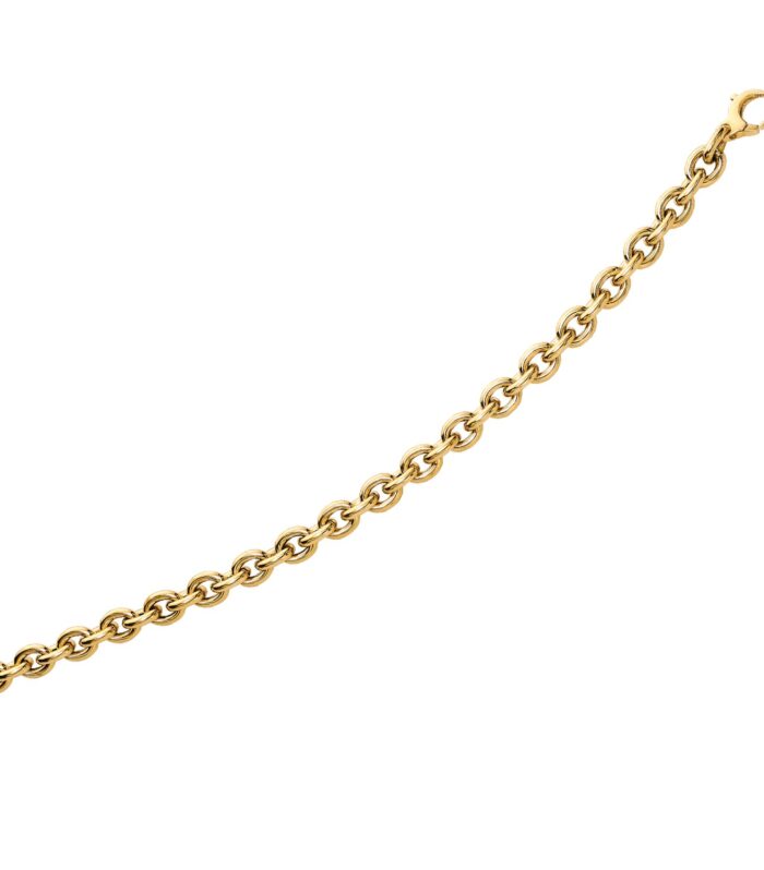 14k Yellow Gold Polished Cable Link Bracelet