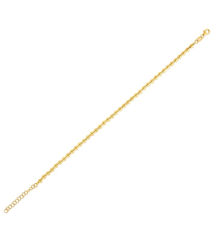 Duo Bead Bracelet in 14K Yellow Gold (3.00mm)