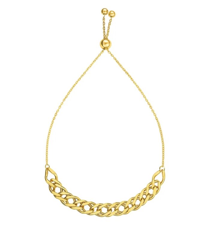 Adjustable Chain Bracelet in 14k Yellow Gold (5.00 mm)