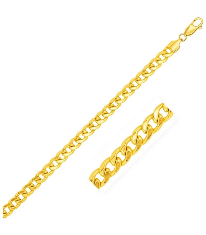 10k Yellow Gold Light Miami Cuban Bracelet (5.50 mm)
