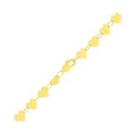 Mirror Heart Chain Bracelet in 10K Yellow Gold (4.70 mm)