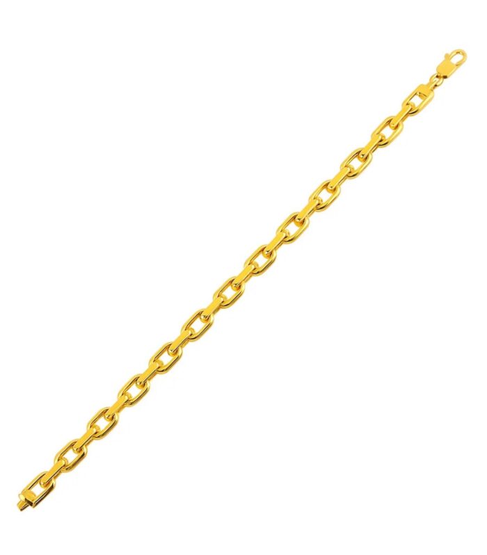 14k Yellow Gold French Cable Chain Bracelet  (6.10 mm)