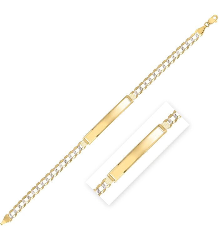 14k Yellow Gold Pave Curb ID Bracelet (6.00 mm)