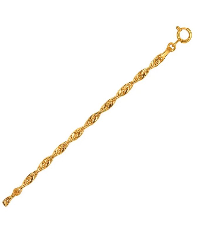10k Yellow Gold Singapore Bracelet (2.20 mm)