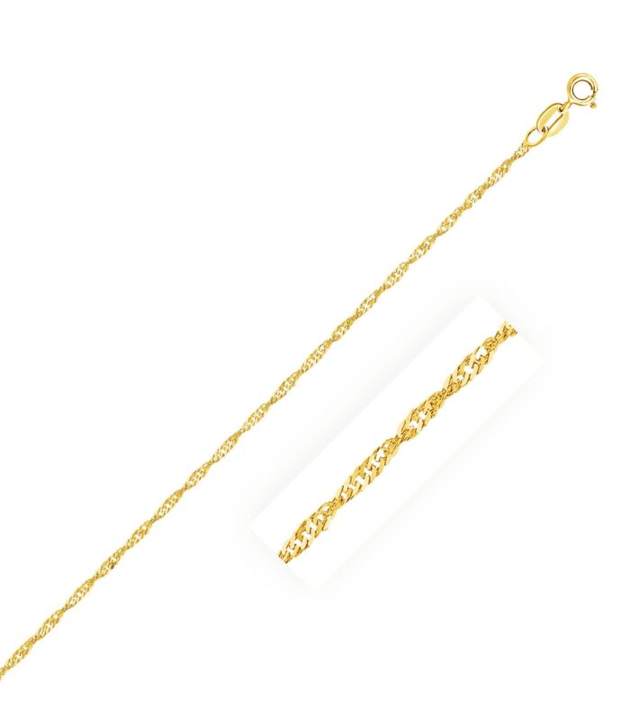 10k Yellow Gold Singapore Bracelet (1.50 mm)