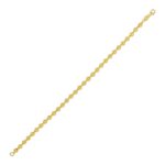 14K Yellow Gold Disco Diamond Cut Bead Bracelet (4.00 mm)