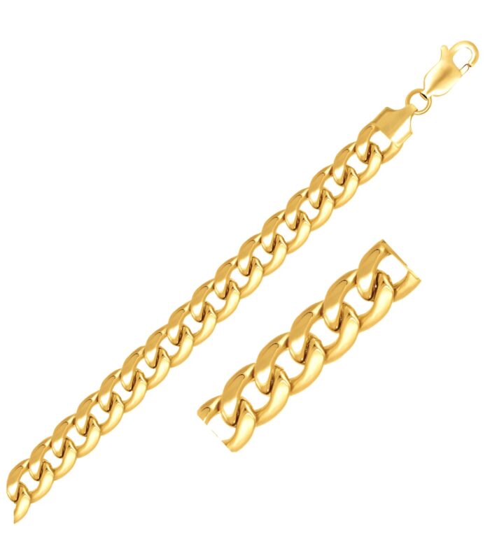 10k Yellow Gold Light Miami Cuban Bracelet (8.00 mm)